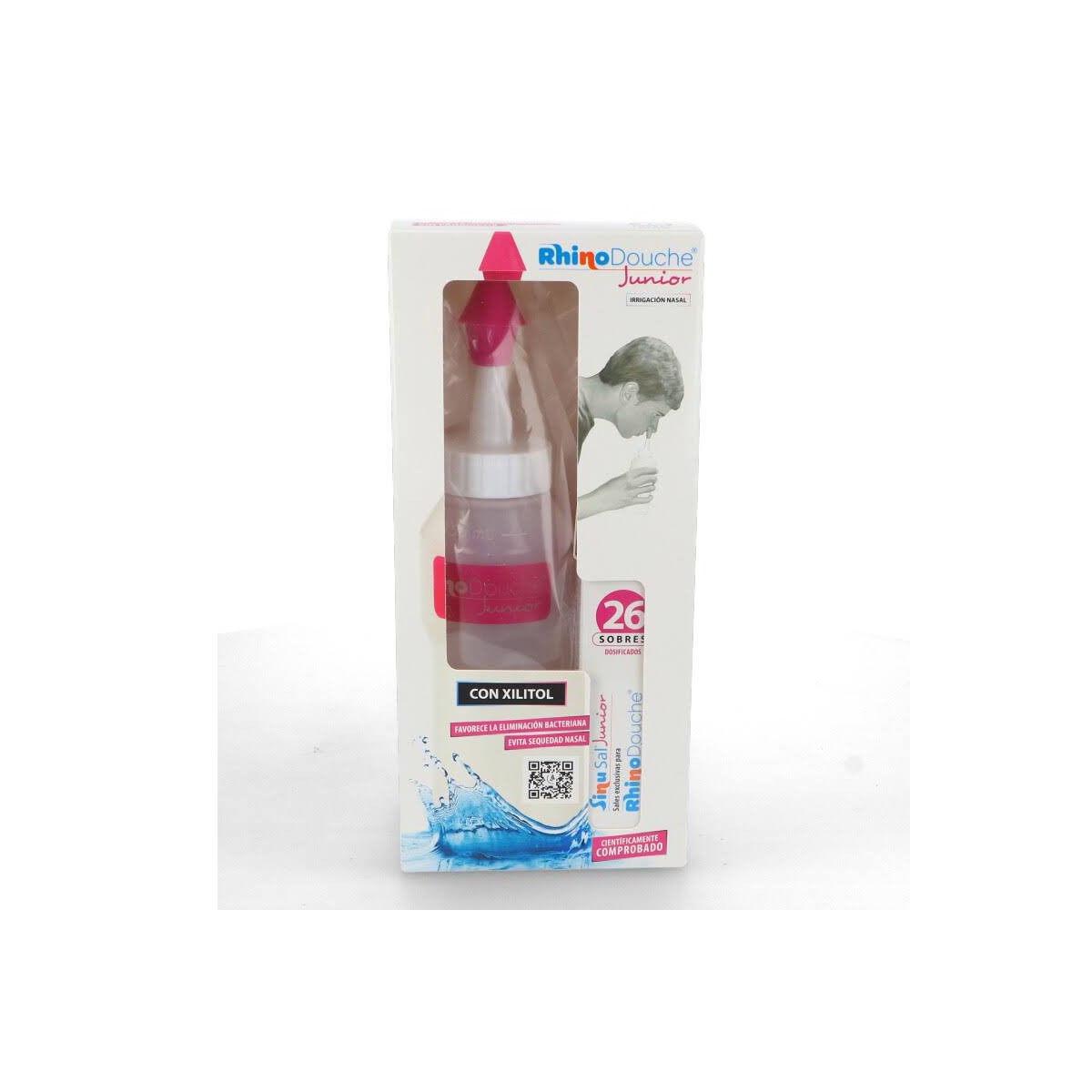 rhinodouche-junior-pack-irrigador-250-ml-26-sobres