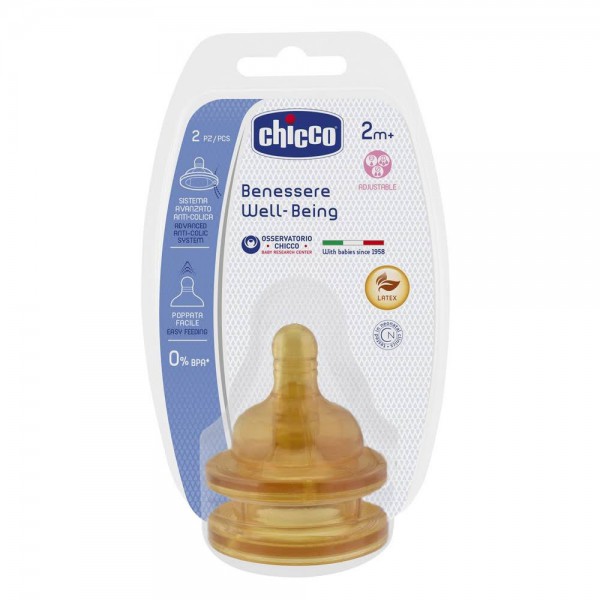 chicco-tetina-boca-ancha-caucho-flujo-regulable-2m-2-unidades